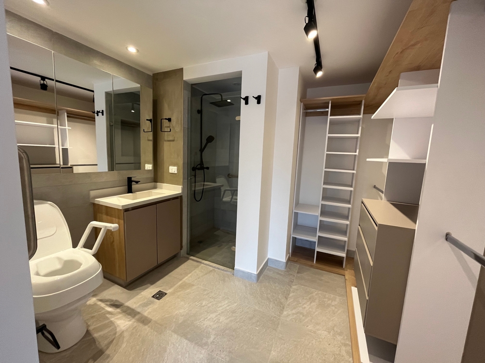 beautiful apartment bathroom remodel with luxury finishes