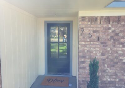 New Entry Door and Brick Facade